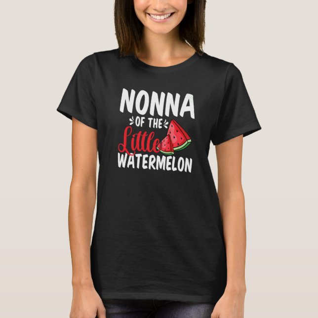 Camiseta Nonna Da Família Da Pequena Melancia De Verão (Frente)