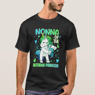 Camiseta Nonna da Menina Princesa de Aniversário Unicórnio