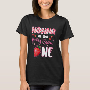 Camiseta Nonna Do Berry Sweet One Strawberry First Birt