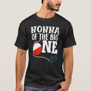 Camiseta Nonna do Grande Garoto De Pesca Primeiro Aniversár