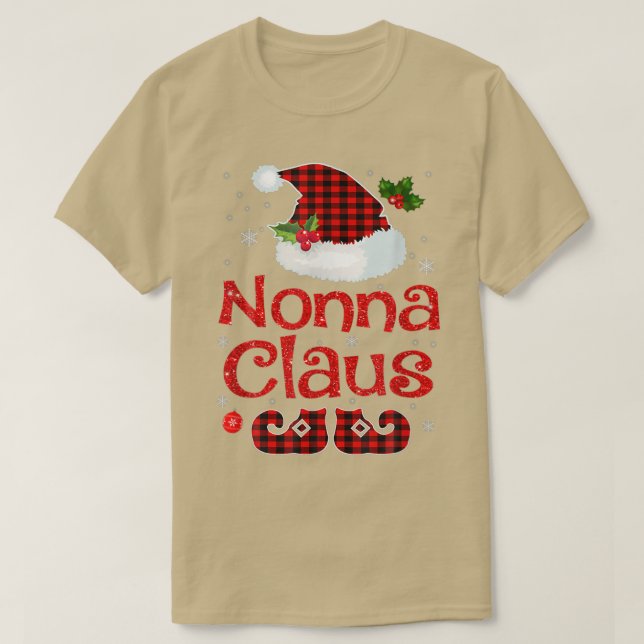 Camiseta Nonna Santa Clause Família De Papais noeis De Nata (Frente do Design)