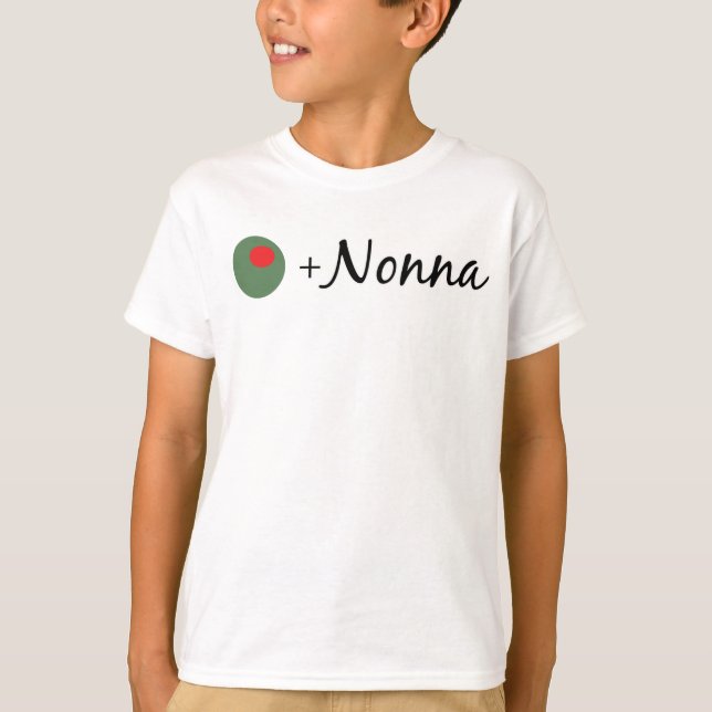 Camiseta Nonna verde-oliva (Frente)