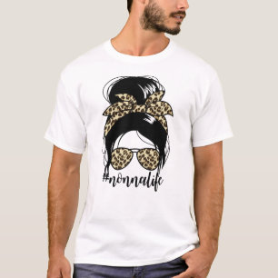 Camiseta Nonnalife Messy Bun Dia de as mães Vovó Nonna