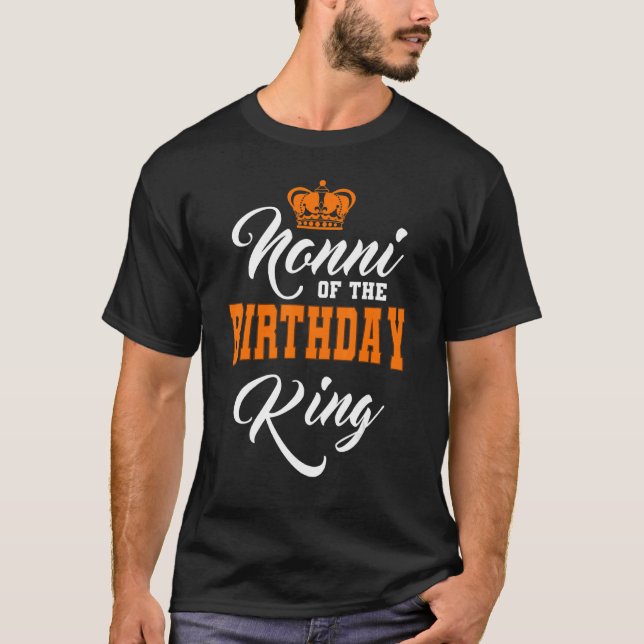 Camiseta Nonni Of The Birthday King Party Crown Bday Celebr (Frente)