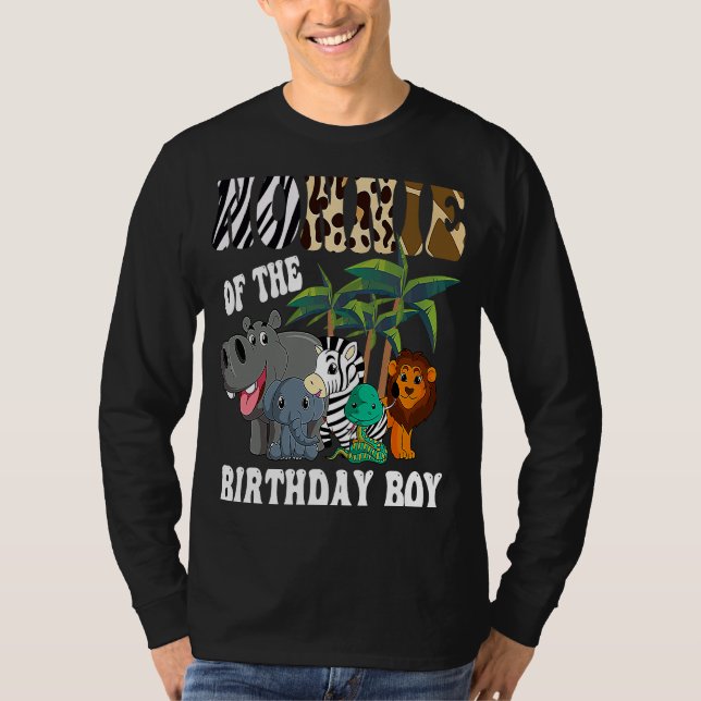 Camiseta Nonnie of the Birthday Boy Zoo Bday Safari Celebra (Frente)