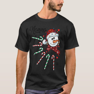 Camiseta Nonno Snowman Candy Cane Natal Xmas Engraçado