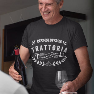 Camiseta Nonno's Trattoria, cozinha avô italiana