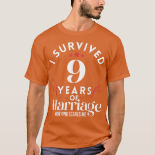 Camiseta Nono Aniversário 9 Anos de Casal Casamento