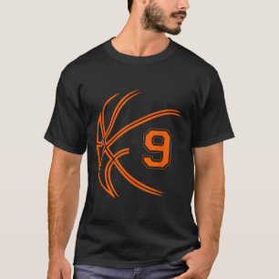 Camiseta Nono Aniversário Basquete Nove Anos Rapazes De 9 A