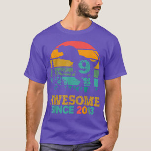 Camiseta Nono Aniversário Dinossauro 9 Anos Meninos Impress