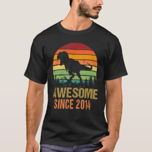 Camiseta Nono Aniversário Dinossauro 9 Anos Meninos Impress