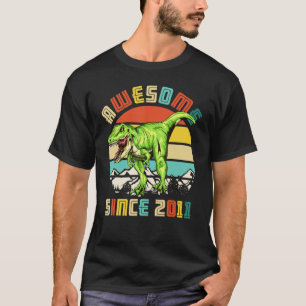 Camiseta Nono Aniversário Dinossauro, Criança de 9 Anos Esp