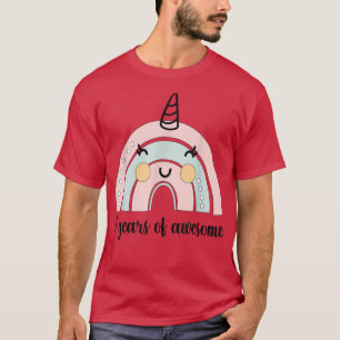 Camiseta Nono aniversário do Boho Rainbow Party Unicorn Kid