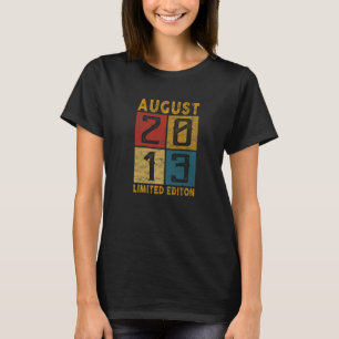 Camiseta Nono Aniversário Do Nascer De Agosto De 2013 Em 20
