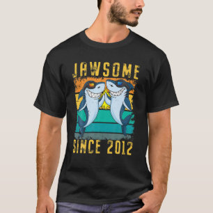 Camiseta Nono Aniversário, Tubarão De 9 Anos Desde 2012