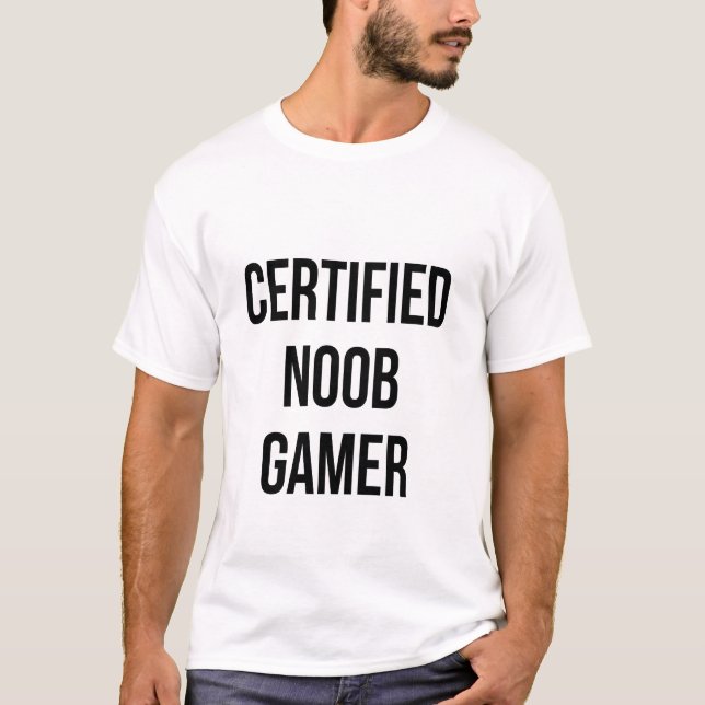 Camiseta Noob Certificado Para Camiseiros (Frente)