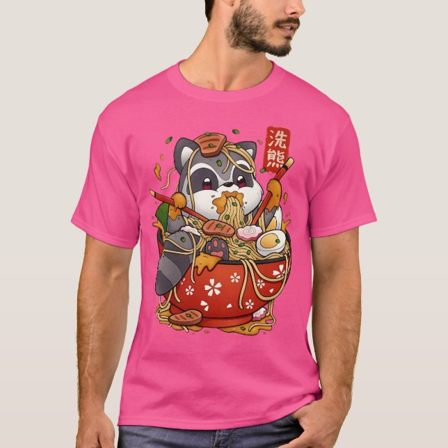 Camiseta Noodles de Ramen Comendo Animão Cachorro (Frente)