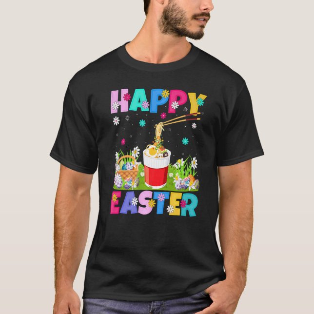 Camiseta Noodles Felz pascoa Bunny Cup Noodles Páscoa Sun (Frente)