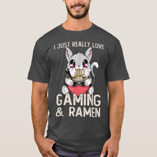 Camiseta Noodles Japoneses Eu Realmente Adoro Ramen Kawaii