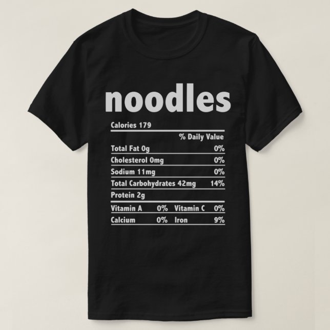 Camiseta Noodles Nutrition Engraçado Ação de Graças Pé de N (Frente do Design)