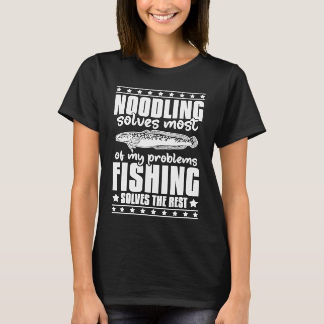 Camiseta Noodling Catfish Fishing Flathead Catfishing Noodl (Frente)