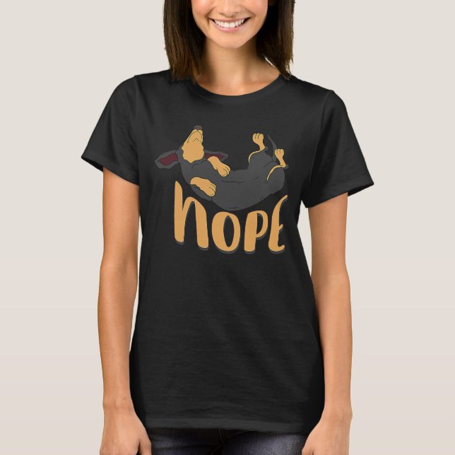 Camiseta Nope Dachshund Dog Breed Dachshund (Frente)