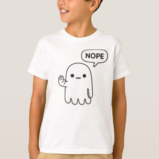 Camiseta Nope Ghost | Funny Minimal Kids T-Shirt
