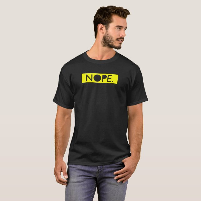 Camiseta Nope. Indicação sarcástica (Frente Completa)
