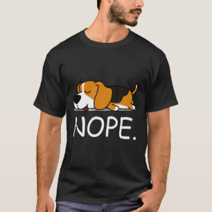 Camiseta Nope Lazy Beagle Nope Não Hoje