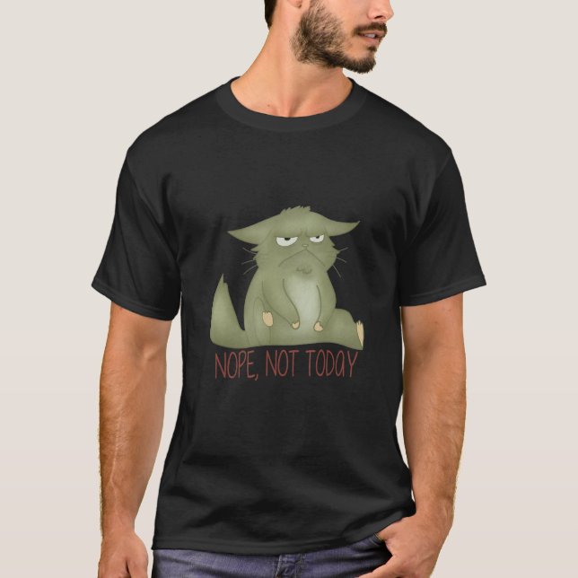 Camiseta Nope Lazy Cat (Frente)