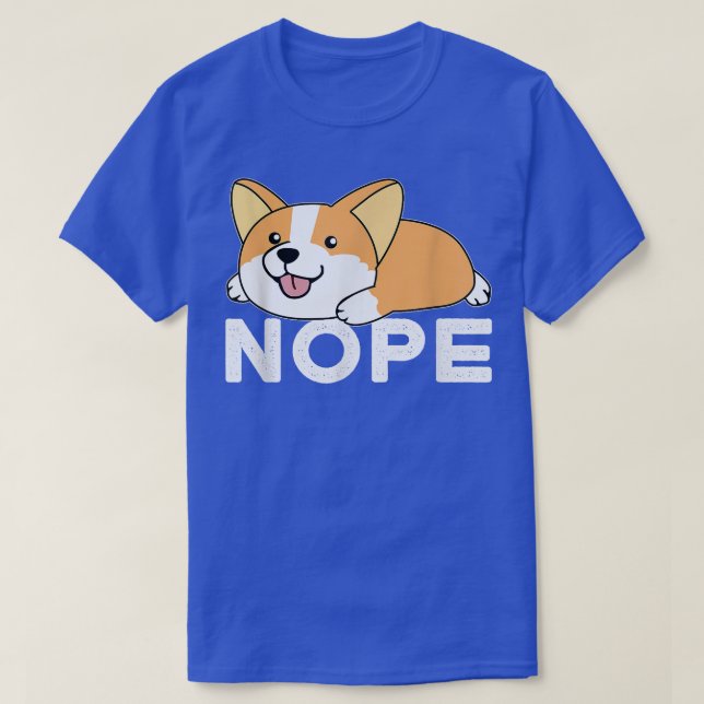 Camiseta Nope Lazy Corgi 974 (Frente do Design)