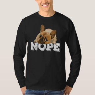 Camiseta Nope Lpreguiçoso Cachorro Inglês Não Hoje Não