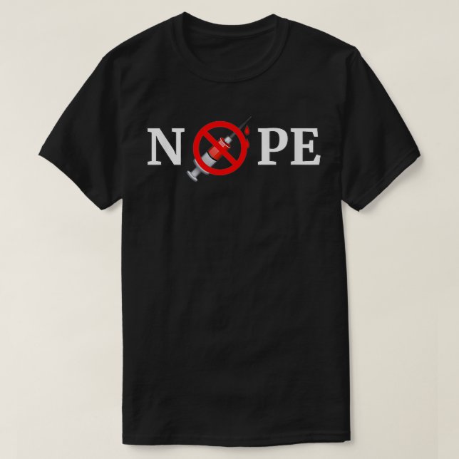 Camiseta NOPE Mandato Anti-Vacina Antiva (Frente do Design)