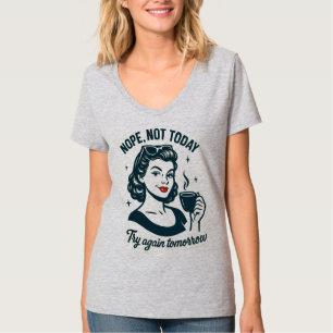 Camiseta Nope Not Today Retro Coffee Coffee Cote