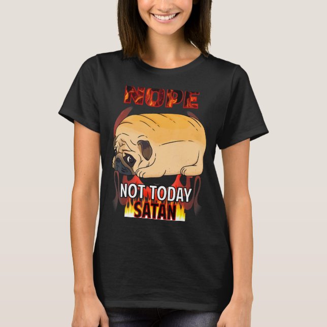 Camiseta Nope Satã Pug (Frente)