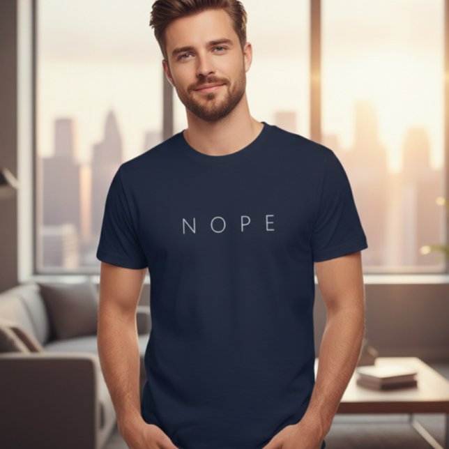 Camiseta Nope Shirt, Minimalist Shirt, Sarcastic T-shirt (Criador carregado)