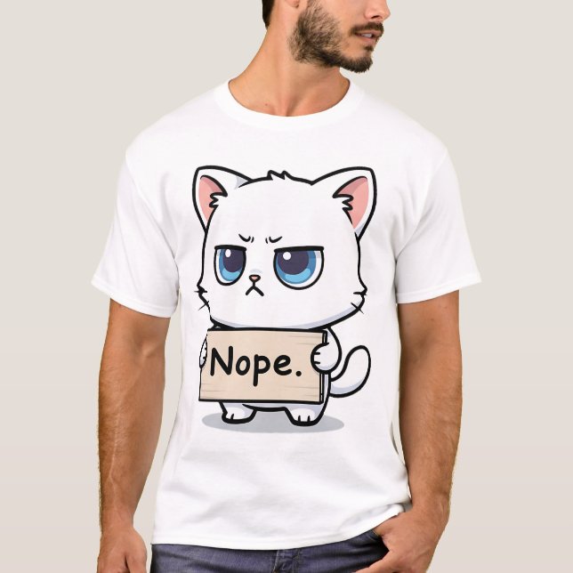 Camiseta Nope Sign Cat (Frente)