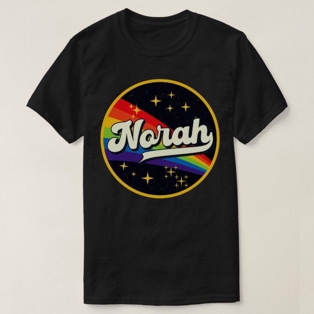 Camiseta Norah Rainbow No Space Vintage Style (Frente do Design)