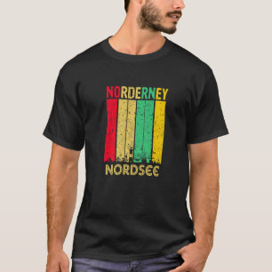 Camiseta Norderney North Sea Skyline Para Turistas E Apoio