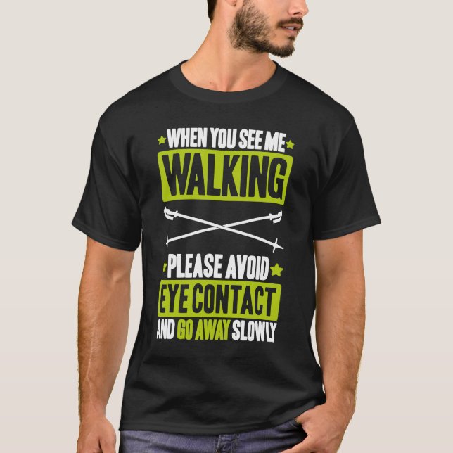 Camiseta Nordic Walker Evita Contato Ocular Caminhada Nórdi (Frente)
