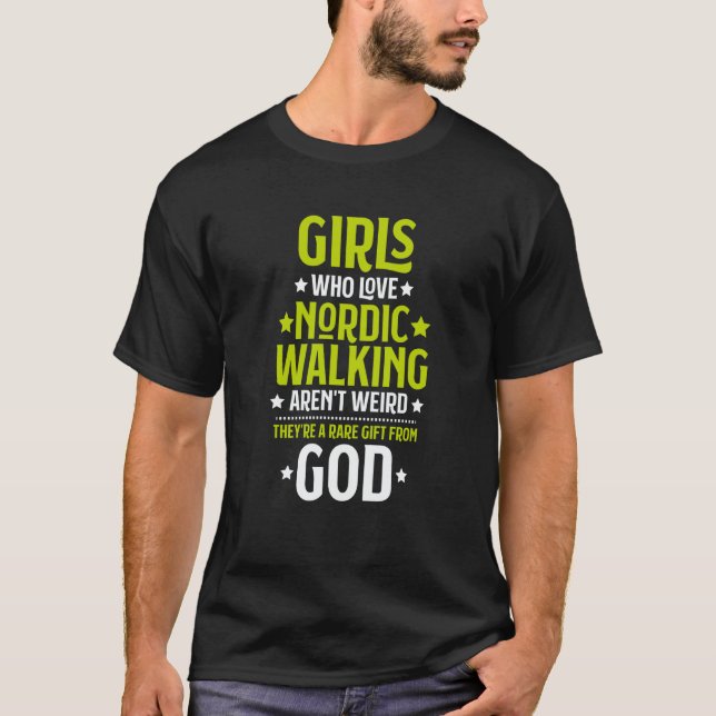 Camiseta Nordic Walker Girls Who Love Nordic Walking (Frente)