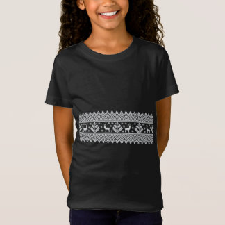 Camiseta Nórdico de inverno Têxtil de Natal Reindeer Floco 