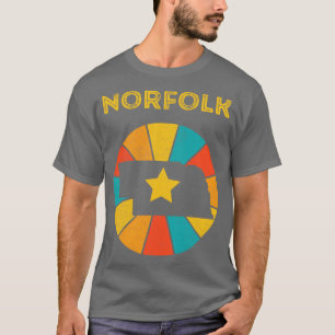 Camiseta Norfolk Nebraska Vintage angustiou Souvenir 1