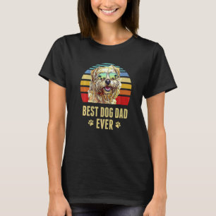 Camiseta Norfolk Terrier Best Dog Pai Alguma Vez Retro Suns