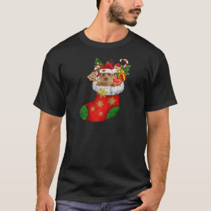 Camiseta Norfolk Terrier em Sock Christmas Santa Hat Xmas D
