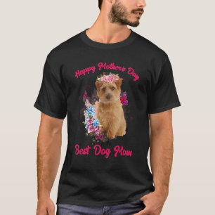 Camiseta Norfolk Terrier Flower Happy Dia de as mães Para B