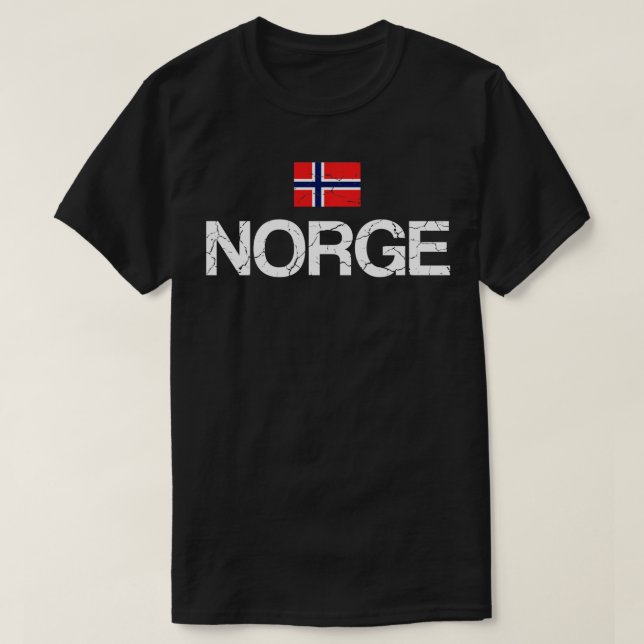Camiseta Norge Noruega Flag Long Sleeve (Frente do Design)