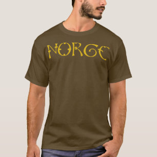 Camiseta Norge Norway Dourado Viking