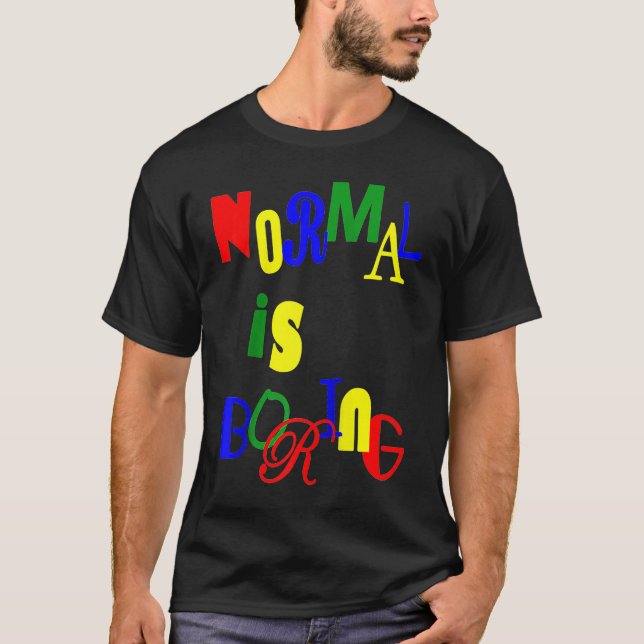 Camiseta Normal é Boring Raglan (Frente)