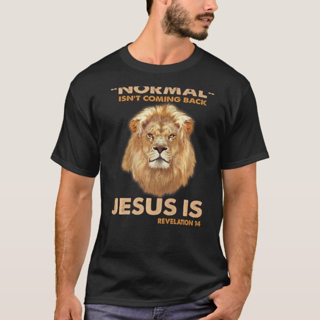 Camiseta Normal Está Voltando Mas Jesus É Revelação 14 (Frente)